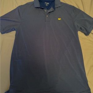 Mens Masters Tech Golf Shirt in size Medium-Light blue/white colors